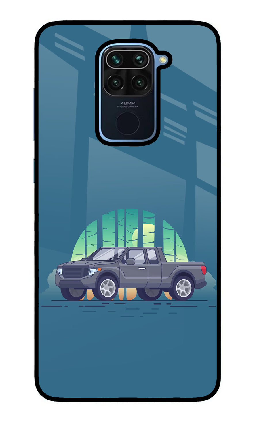 Retro Garage Vibe Redmi Note 9 Back Cover, Glass case