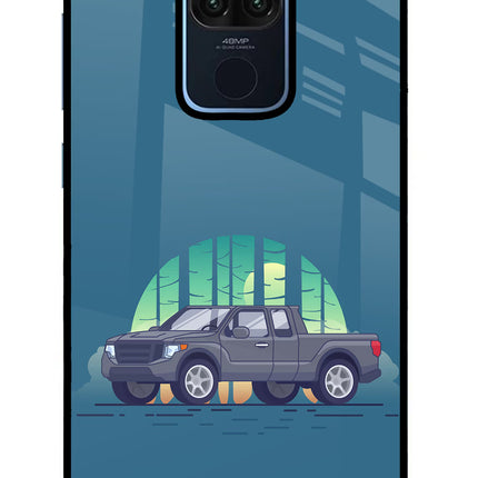 Retro Garage Vibe Redmi Note 9 Glass Case