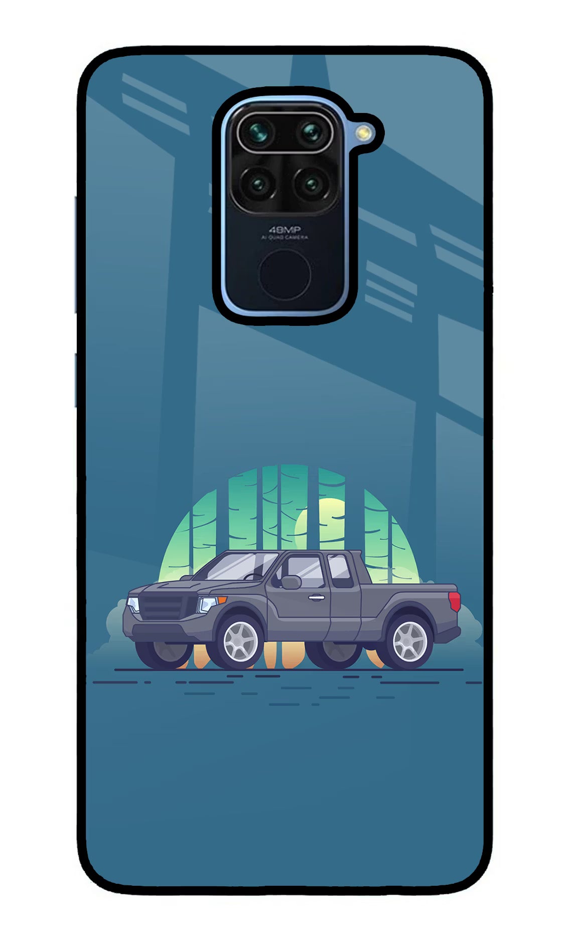 Retro Garage Vibe Redmi Note 9 Glass Case