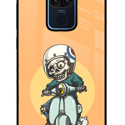 Undead Biker Redmi Note 9 Glass Case