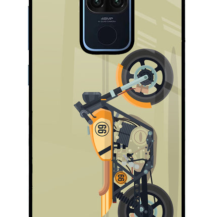 Vertical Speedster Redmi Note 9 Glass Case