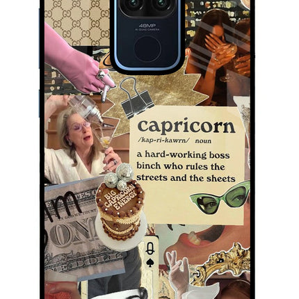 Capricorn Zodiac Redmi Note 9 Glass Case