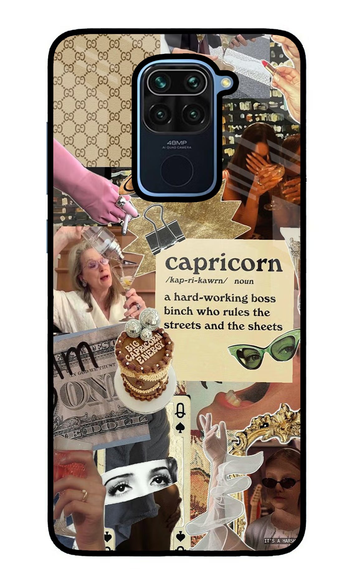 Capricorn Zodiac Redmi Note 9 Glass Case