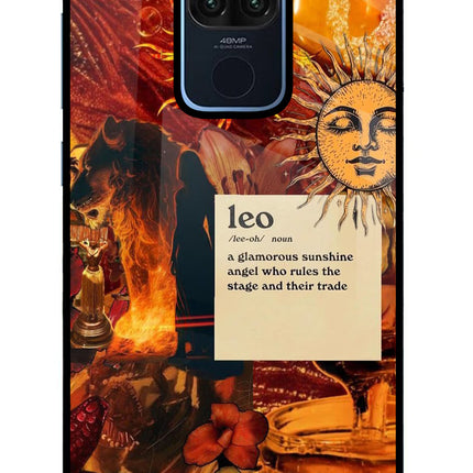 Leo Zodiac Redmi Note 9 Glass Case