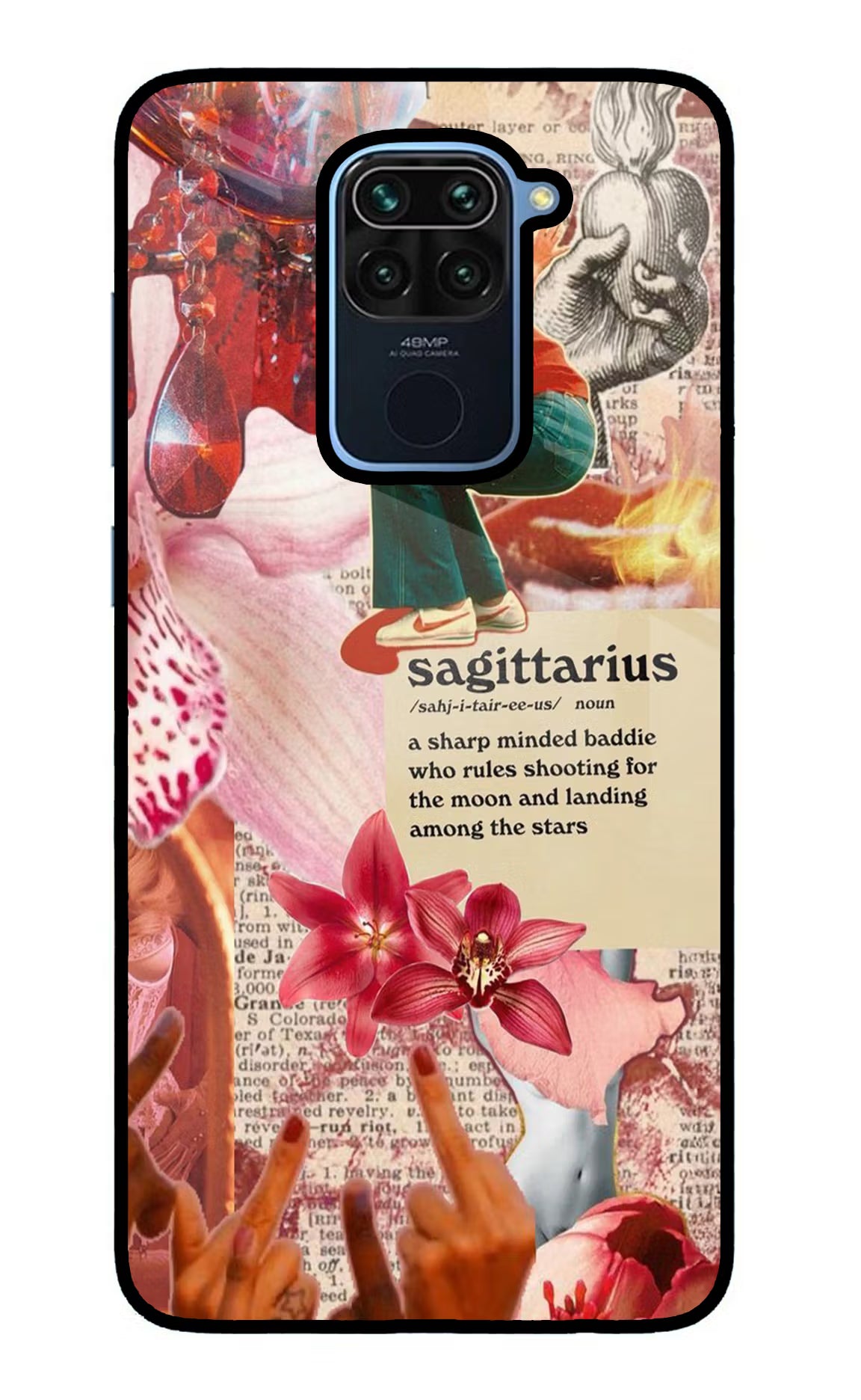 Sagittarius Zodiac Redmi Note 9 Glass Case