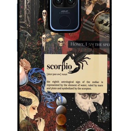 Scorpio Zodiac Redmi Note 9 Glass Case