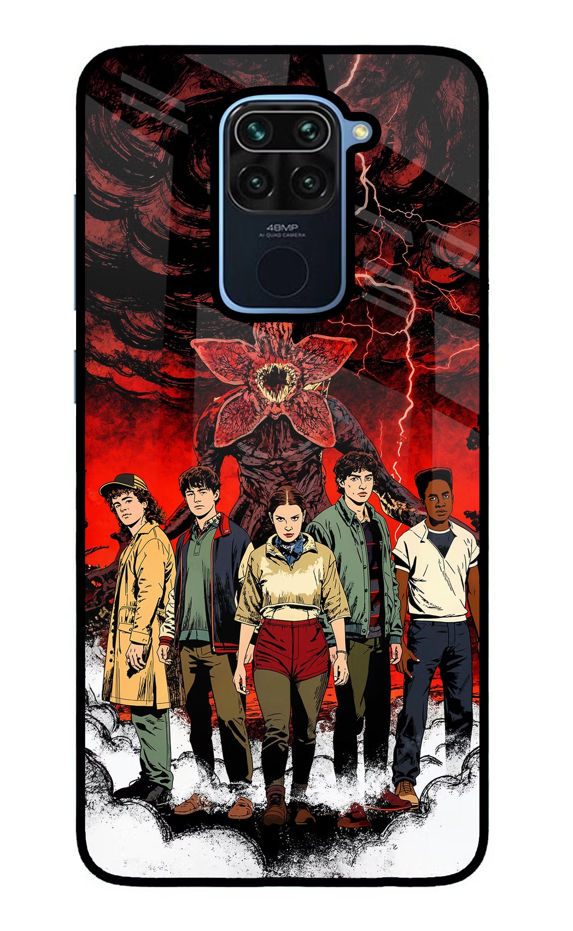 Ordinary Things Characters Redmi Note 9 Glass Case Back Cover by Casekaro