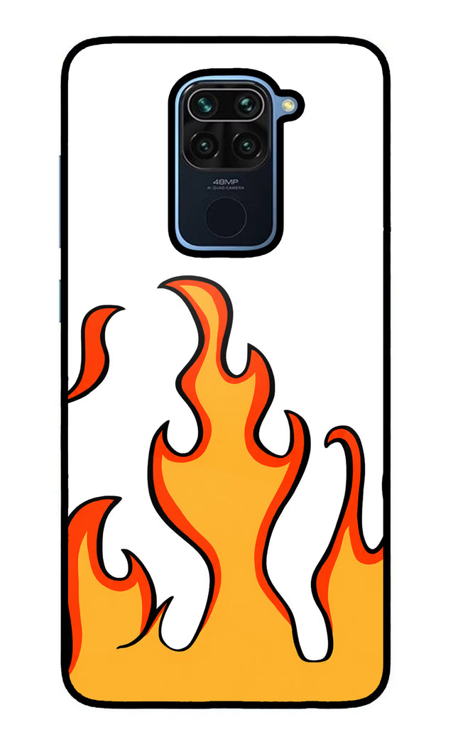 Fired Up – White Redmi Note 9 Glass Case