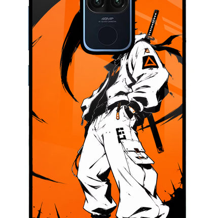 Street Samurai  Redmi Note 9 Glass Case Back Cover by Casekaro