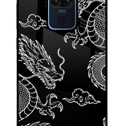 Twin Dragons Redmi Note 9 Glass Case