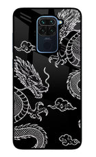Twin Dragons Redmi Note 9 Glass Case