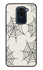 Spider Web Redmi Note 9 Glass Case