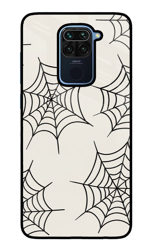 Spider Web Redmi Note 9 Glass Case