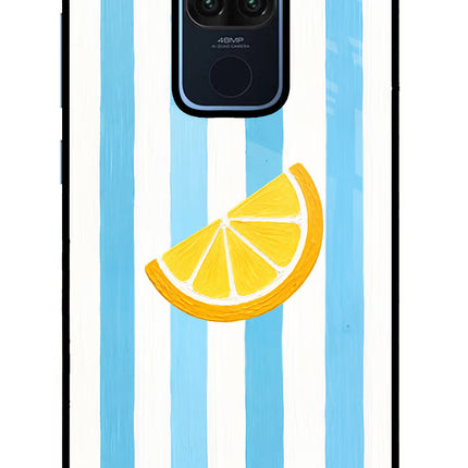 Summer Lemon Redmi Note 9 Glass Case Back Cover by Casekaro