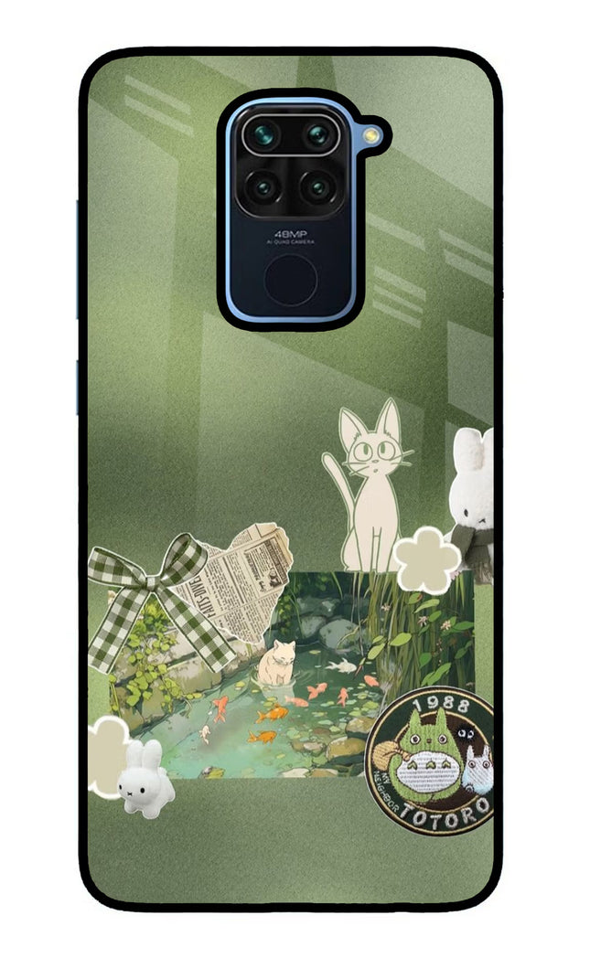 Aesthetic anime Redmi Note 9 Glass Case