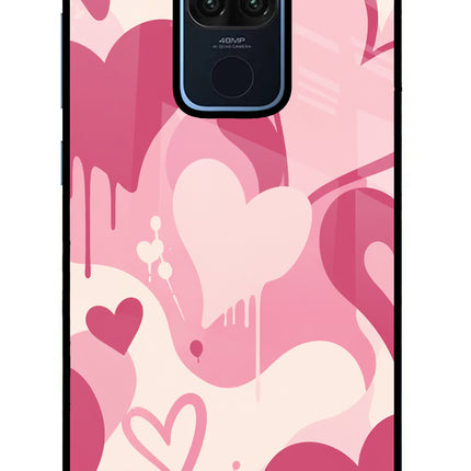 Hearty case Redmi Note 9 Glass Case Back Cover by Casekaro