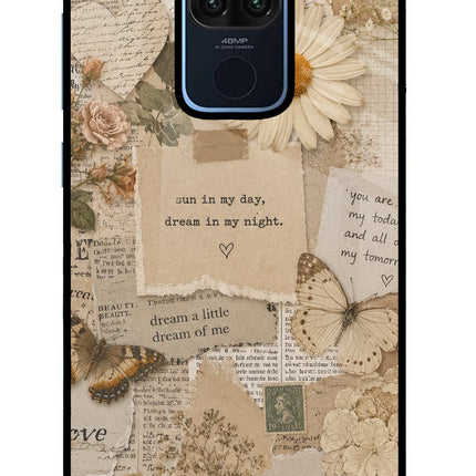 Vintage case Redmi Note 9 Glass Case Back Cover by Casekaro