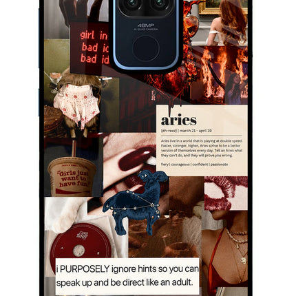 Zodiac Aries Redmi Note 9 Glass Case Back Cover by Casekaro