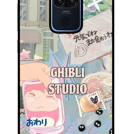 Studio Ghibli Redmi Note 9 Glass Case Back Cover by Casekaro