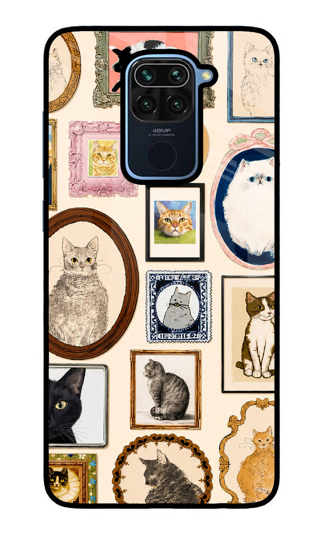 Mirror Cats Redmi Note 9 Glass Case