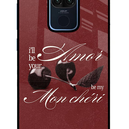 Velvet Cherry Redmi Note 9 Glass Case Back Cover by Casekaro