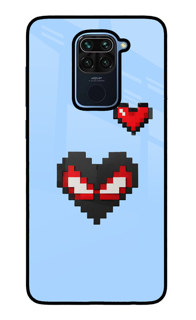 Peter Heart Redmi Note 9 Glass Case