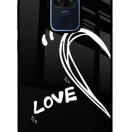 Love Line Redmi Note 9 Glass Case