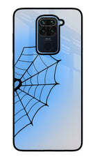 Blue Web Redmi Note 9 Glass Case