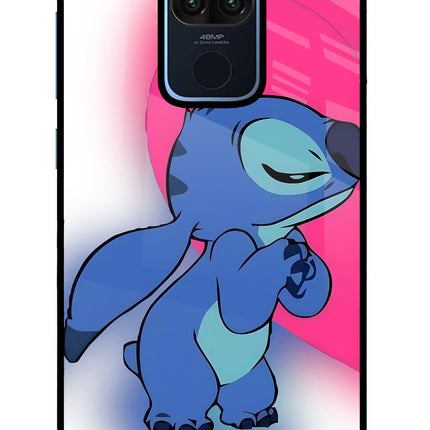 Stitch Hug Redmi Note 9 Glass Case