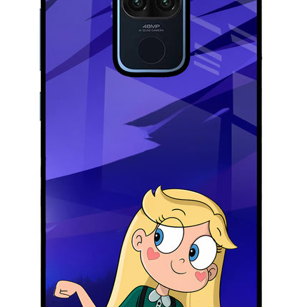 Star Glow Redmi Note 9 Glass Case