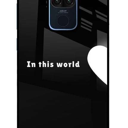This World Redmi Note 9 Glass Case Back Cover by Casekaro