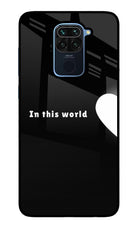This World Redmi Note 9 Glass Case Back Cover by Casekaro