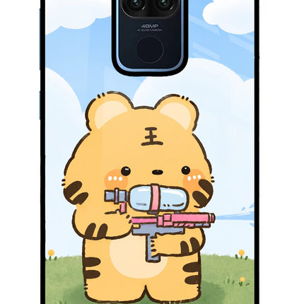 Tiger Treat Redmi Note 9 Glass Case