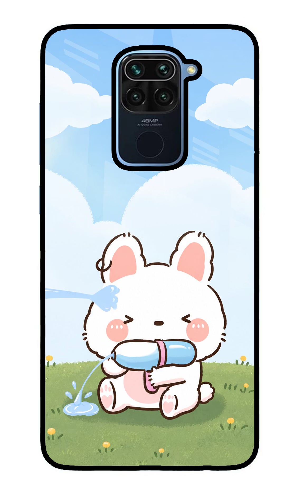 Bunny Treat Redmi Note 9 Glass Case