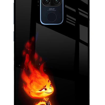 Ember Flame Redmi Note 9 Glass Case