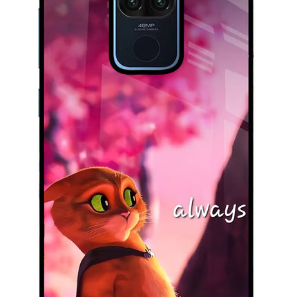 Always Cat Redmi Note 9 Glass Case