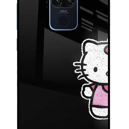 Kitty Charm Redmi Note 9 Glass Case