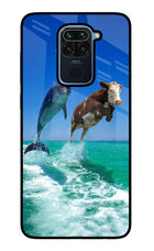 Dolphin vs Cow Redmi Note 9 Glass Case