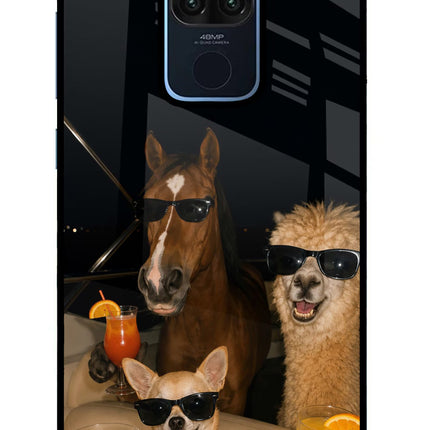 Party Squad Redmi Note 9 Glass Case