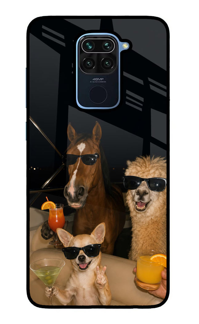 Party Squad Redmi Note 9 Glass Case