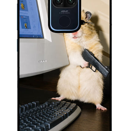 Hacker Hamster Redmi Note 9 Glass Case Back Cover by Casekaro