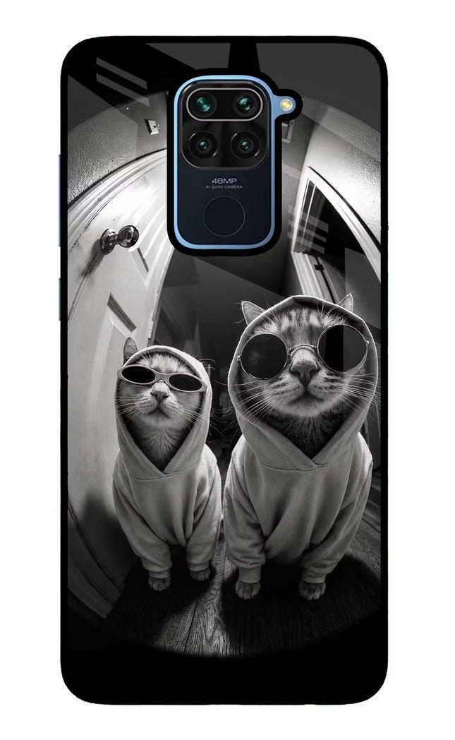 Hood Cats Redmi Note 9 Glass Case