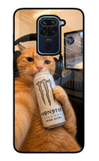 Gamer Cat Energy Redmi Note 9 Glass Case