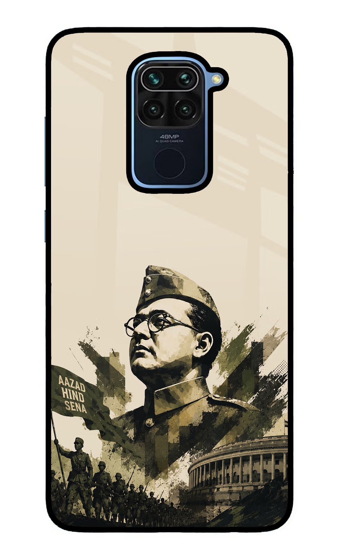 Netaji Rising Redmi Note 9 Glass Case