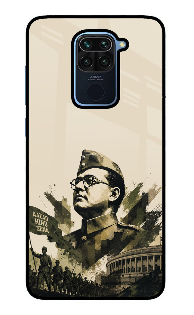 Netaji Rising Redmi Note 9 Glass Case