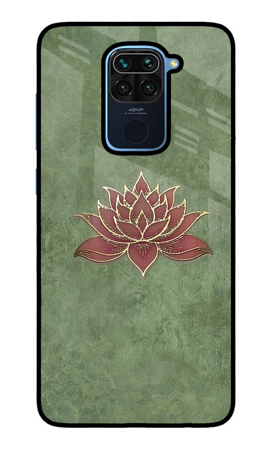 Lotus Grace Redmi Note 9 Back Cover, Glass case