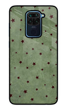 Green Stars Redmi Note 9 Glass Case Back Cover by Casekaro