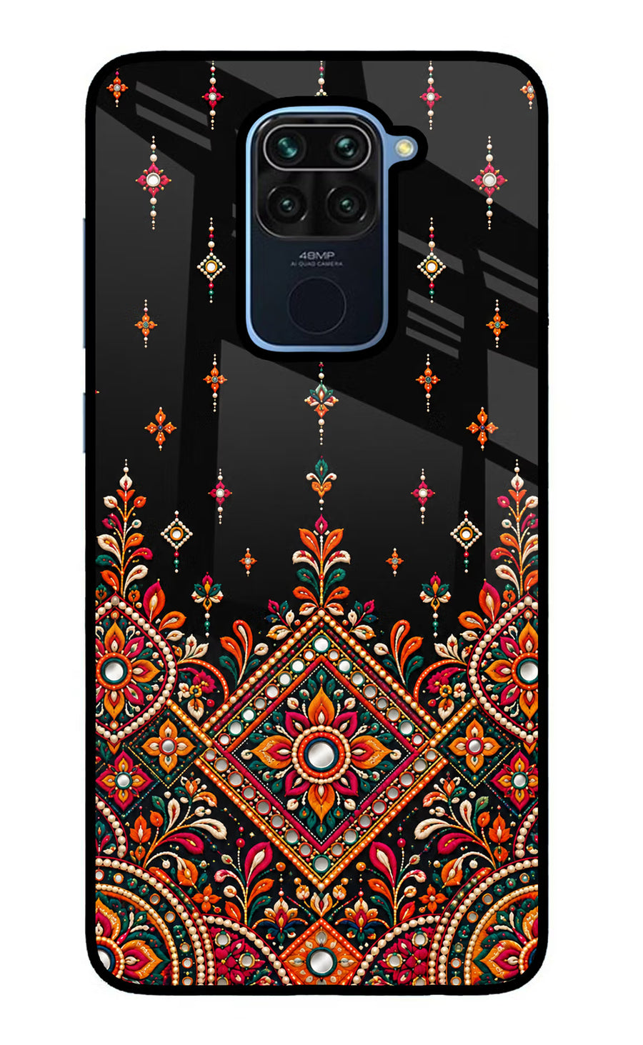 Noir Mehfil Redmi Note 9 Back Cover, Glass case