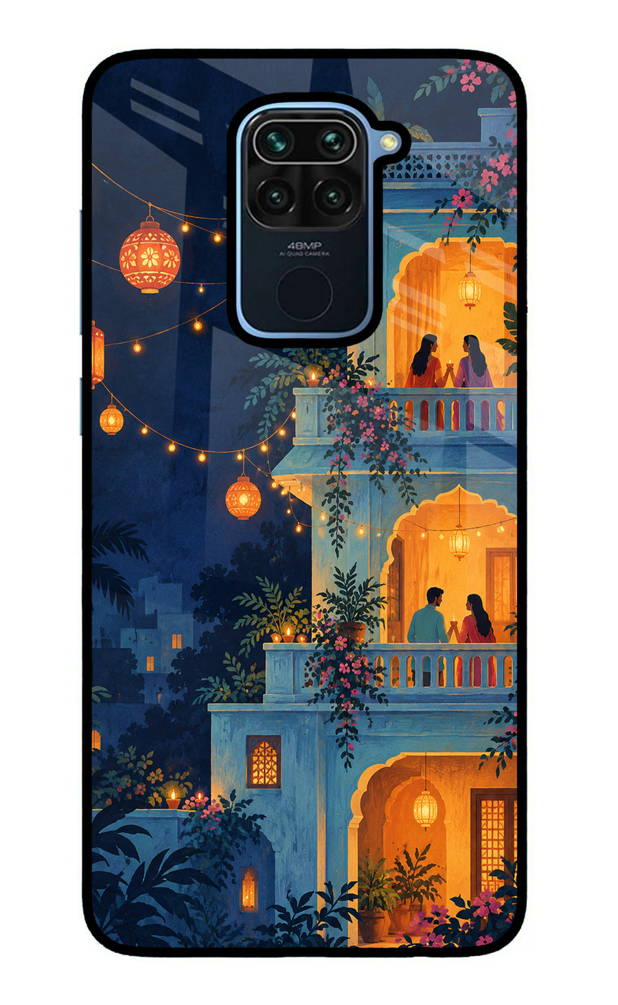 Balcony Glow Redmi Note 9 Back Cover, Glass case