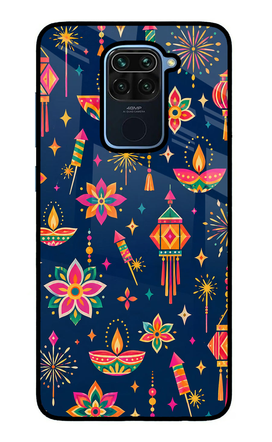 Festive Pop Redmi Note 9 Back Cover, Glass case